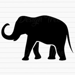 Elefante SVG, file di taglio elefante, vettore elefante, clipart elefante, sagoma elefante, illustrazione elefante, Cricut, Png, silhouette