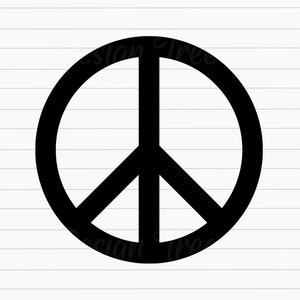 Signe de paix SVG, Symbole de paix SVG, Logo de paix SVG, Fichier de coupe de paix, Vecteur de signe de paix, Clipart de paix, Cricut, Png, Silhouette