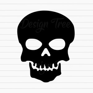 Skull Head SVG, Skeleton Skull SVG, Skull Head Cut File, Skull Head Vector, Human Skull SVG, Skull Head Clipart, Cricut, Png, Silhouette