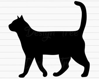 Cat SVG, Kitten SVG, Cat Cut File, Kitten Cut File, Cat Vector, Kitten Vector, Kitty Clipart, Cricut, Png, Silhouette