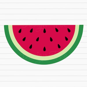 Watermelon SVG, Watermelon Cut File, Watermelon Vector, Watermelon Clipart, Watermelon Slice SVG, Summer Fruit SVG, Cricut, Png, Silhouette