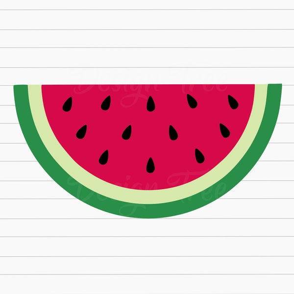 Watermelon SVG, Watermelon Cut File, Watermelon Vector, Watermelon Clipart, Watermelon Slice SVG, Summer Fruit SVG, Cricut, Png, Silhouette