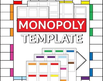 Modèle de monopole vierge | Jeu de monopole personnalisé | Téléchargement numérique