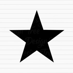 Ster SVG, Star Cut File, Star Vector, Star Clipart, Star Outline Illustration Design, Zwarte 5 Puntige Ster SVG, Cricut, Silhouet, PNG