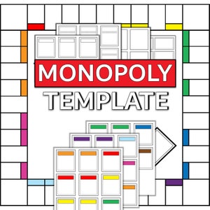 Plantilla de Monopoly en blanco / Juego de Monopoly personalizado / Descarga digital