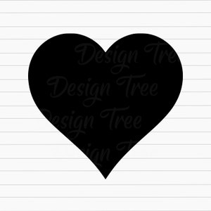 Heart SVG, Heart Cut File, Heart Vector, Heart Clipart, Heart Outline Illustration Design, Love SVG, Black Heart, Cricut, Silhouette, PNG