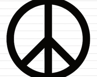 Peace Sign Clipart, Peace Symbol Cut File, Peace Logo Vector, Peace Icon: SVG, PNG, JPG For Cricut, Silhouette, Glowforge