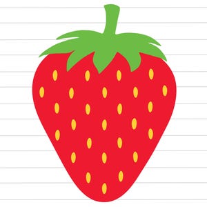 Strawberry SVG, Strawberry Cut File, Strawberry Vector, Strawberry Clipart, Cricut, Silhouette, PNG