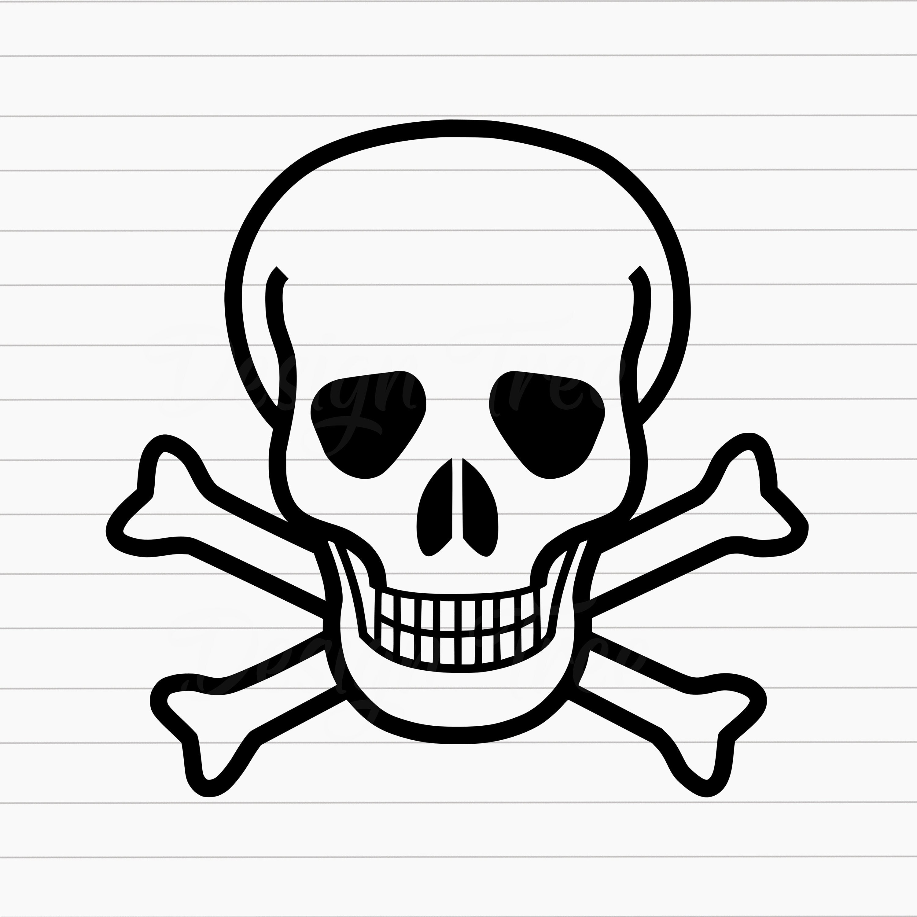 Skull Crossbones SVG, Pirate Skull Crossbones SVG, Jolly Roger SVG, Skull  Crossbones Cut File, Skull Crossbones Vector, Cricut, Silhouette