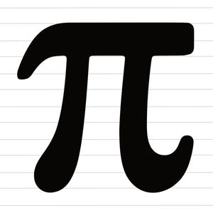 Pi Symbol Clipart, Pi Math Symbol Cut File, March 3.14 Vector, Pi Day Icon: SVG, PNG, JPG For Cricut, Silhouette, Glowforge
