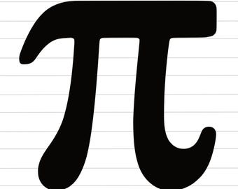 Pi Symbol Clipart, Pi Math Symbol Cut File, March 3.14 Vector, Pi Day Icon: SVG, PNG, JPG For Cricut, Silhouette, Glowforge