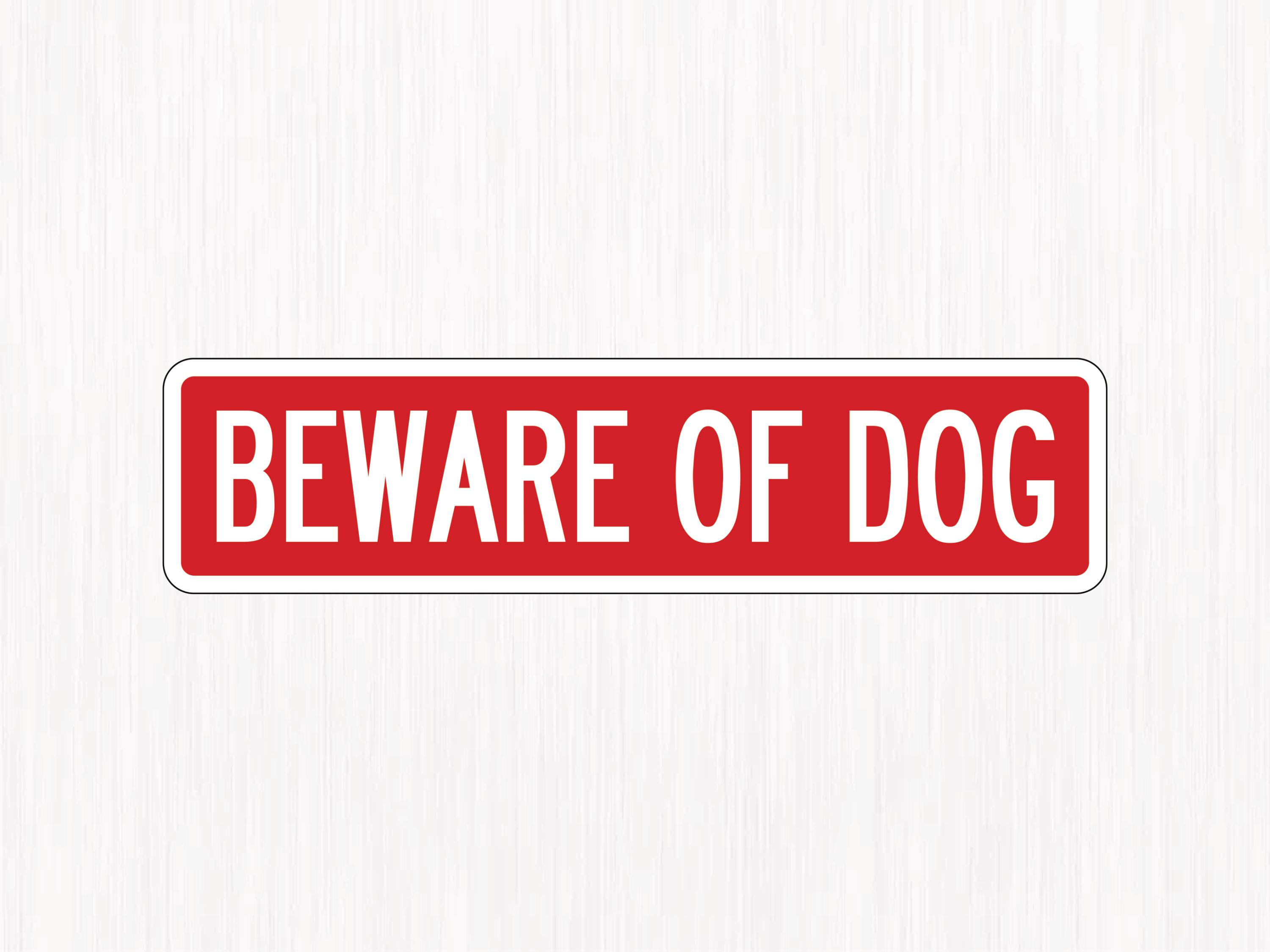 Beware of Dog Sign Wall Art, Beware of Dog Poster, Dog Warning