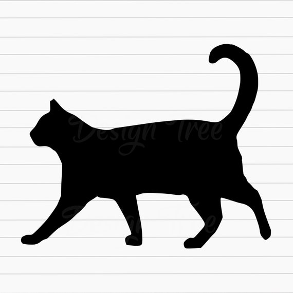 2 Black Kitty Meow Cat Katze Kitten SVG PNG (Instant Download) 