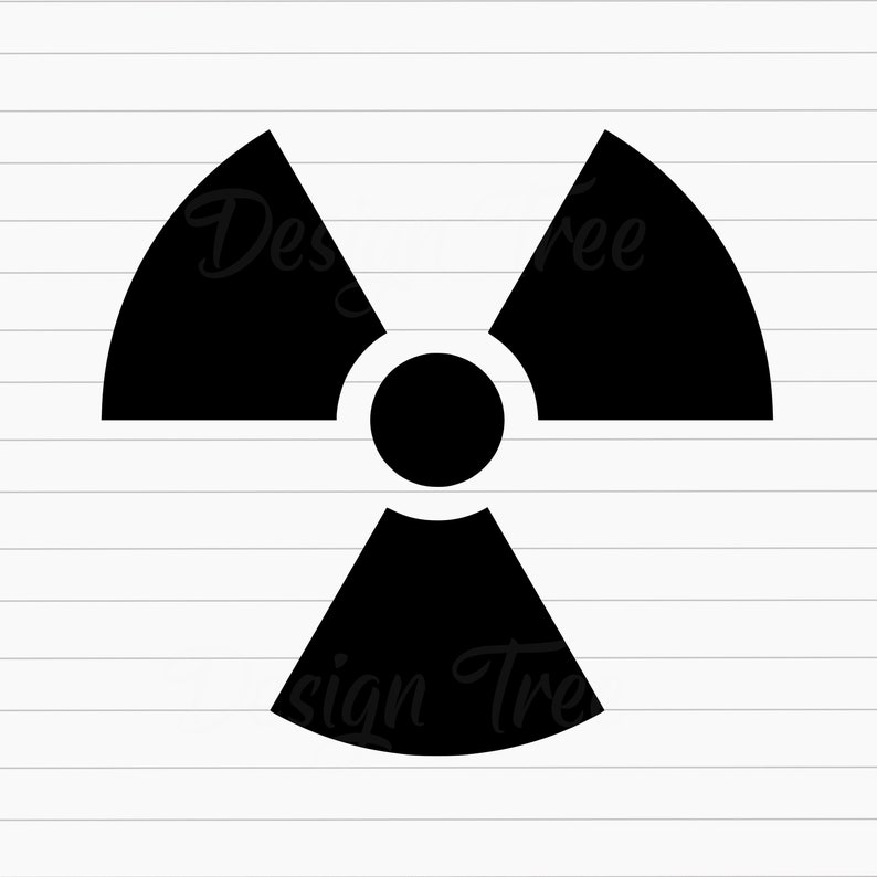 Radioactive Symbol SVG, Radiation SVG, Radioactive Symbol Cut File, Radiation Logo Vector, Nuclear SVG, Cricut, Png, Silhouette image 1