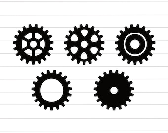 Gears SVG, Gear Cogs SVG, Steampunk SVG, Gears Cut File, Steampunk Cut File, Gears Vector, Gears Clipart, Cog Wheels, Cricut, Png,Silhouette