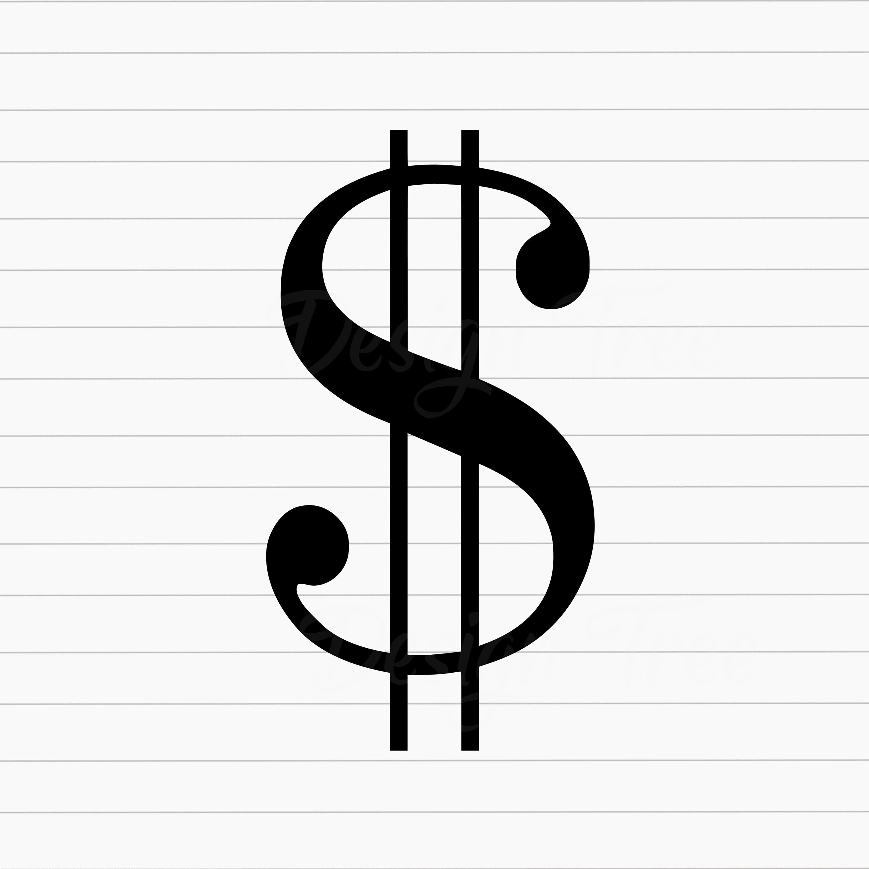 Dollar Sign SVG, Money Symbol SVG, Dollar Symbol Cut File, Dollar Sign