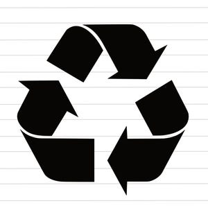 Recycle Symbol Clipart, Recycling Sign Cut File, Recycle Logo Vector, Recycle Arrows: SVG, PNG, JPG For Cricut, Silhouette, Glowforge