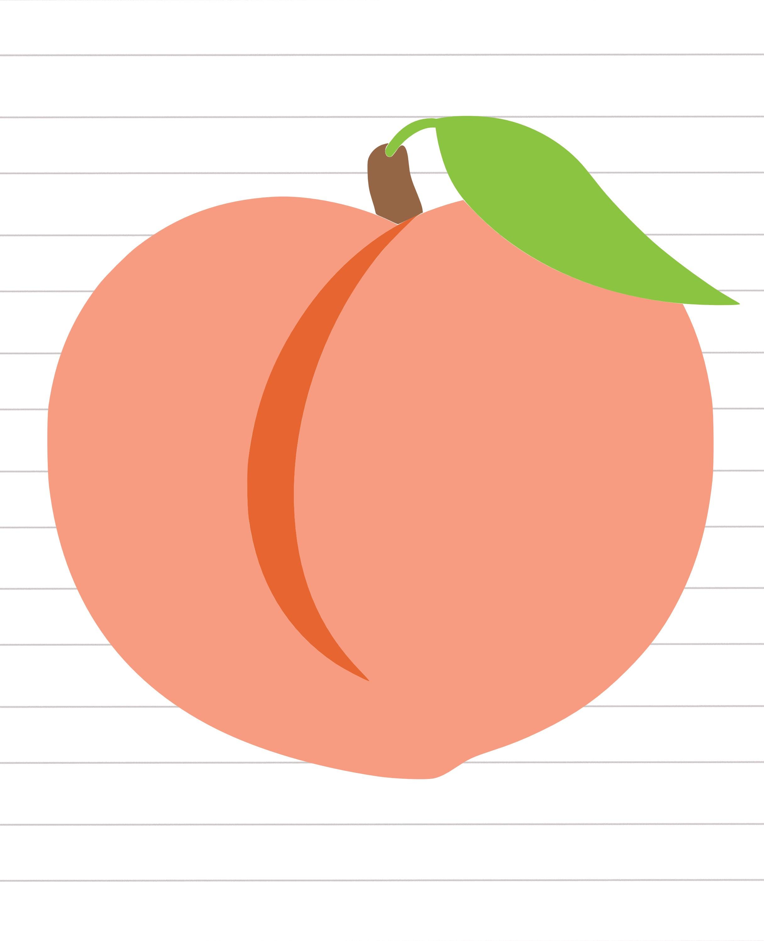 Peach Clipart, Peach Fruit Cut File, Georgia Peaches Vector, Nectarine  Icon, Apricot Clipart: SVG, PNG, JPG for Cricut, Silhouette - Etsy Sweden, image size:2431x2996