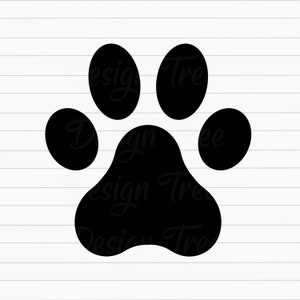 Paw Print SVG, Paw Print Cut File, Paw Print Vector, Paw Print Clipart, Paw Print Outline Design Illustration, Cricut, Silhouette, PNG