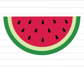 Watermelon SVG, Watermelon Cut File, Watermelon Vector, Watermelon Clipart, Watermelon Slice SVG, Summer Fruit SVG, Cricut, Png, Silhouette