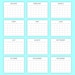 Monthly Calendar Template, Monthly Blank Calendar, Monthly Planner ...
