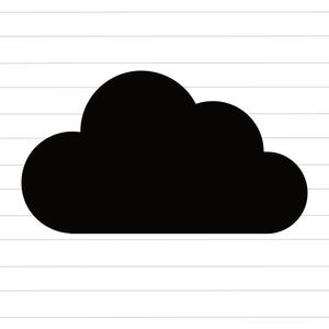 Cloud Clipart, Cloud Shape Cut File, Storm Cloud Vector, Weather Icon: SVG, PNG, JPG For Cricut, Silhouette, Glowforge