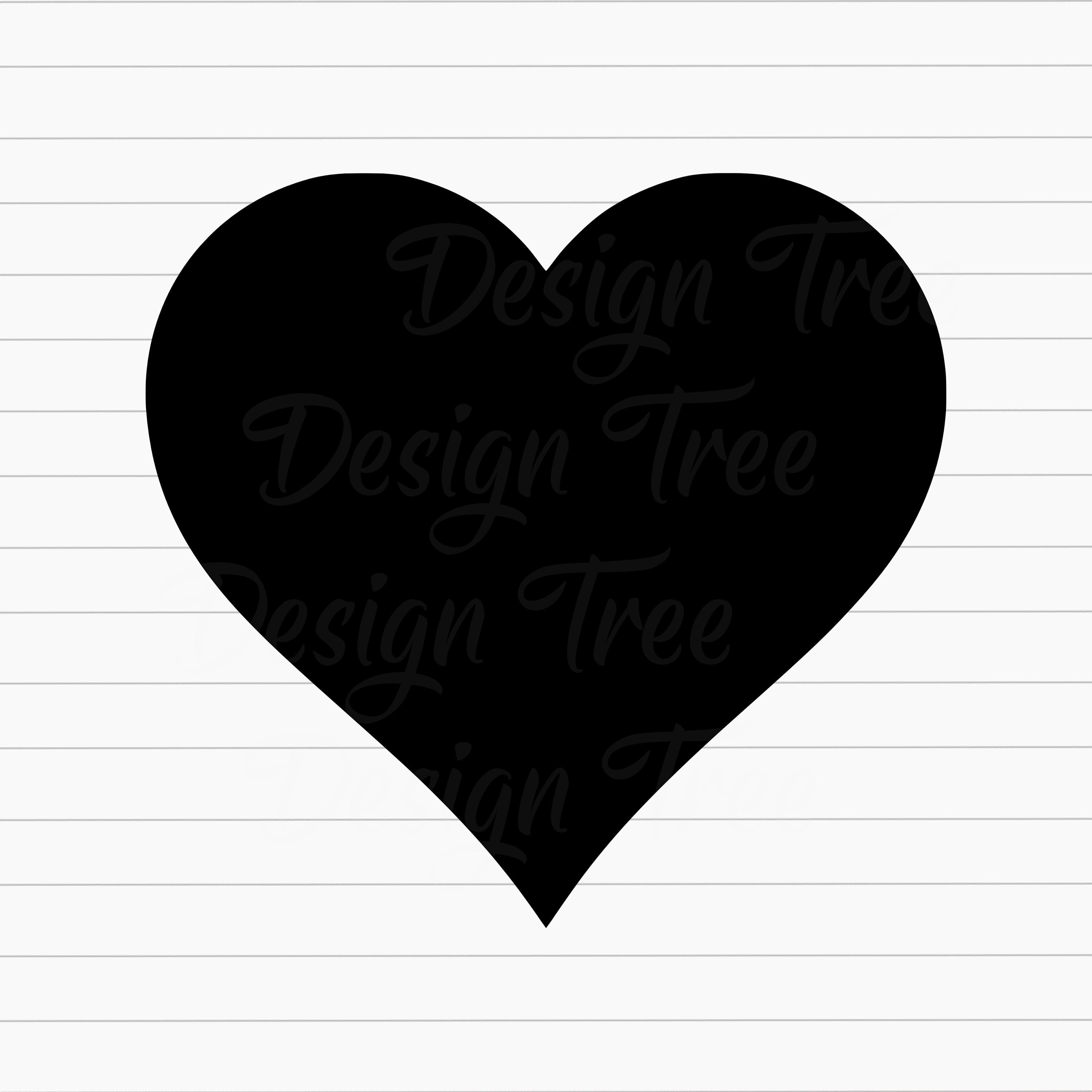 black clipart heart white