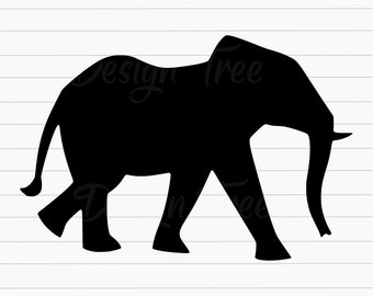 Elephant SVG, Elephant Cut File, Elephant Vector, Elephant Clipart, Elephant Silhouette, Elephant Illustration, Cricut, Png, Silhouette