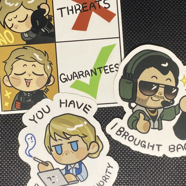 Call of Duty - Phillip Graves/Kate Laswell/Nikolai Chibi Waterproof Stickers