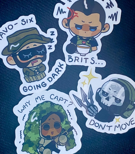 Tactical Military FPS Chibi Waterproof Stickers