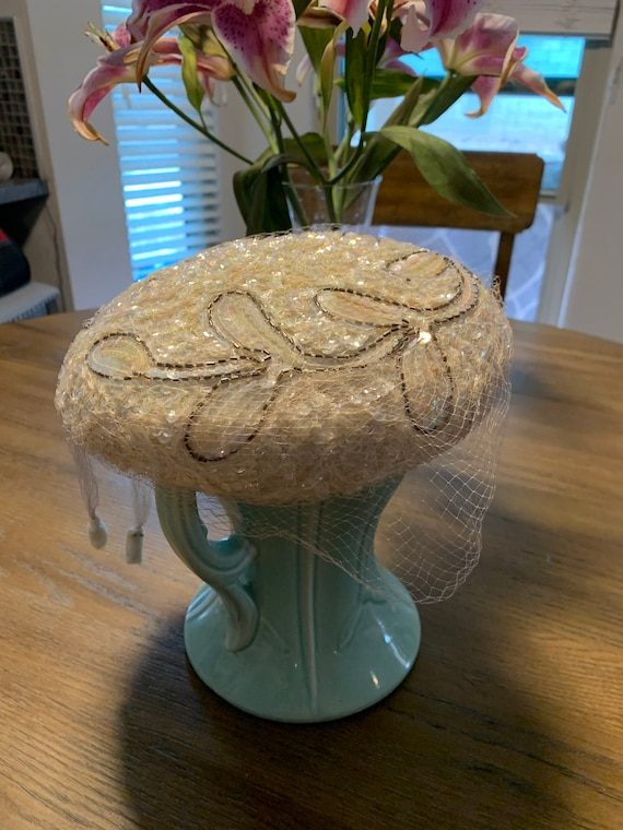 Lovely Mr. Milton Fascinator Hat with Sequins