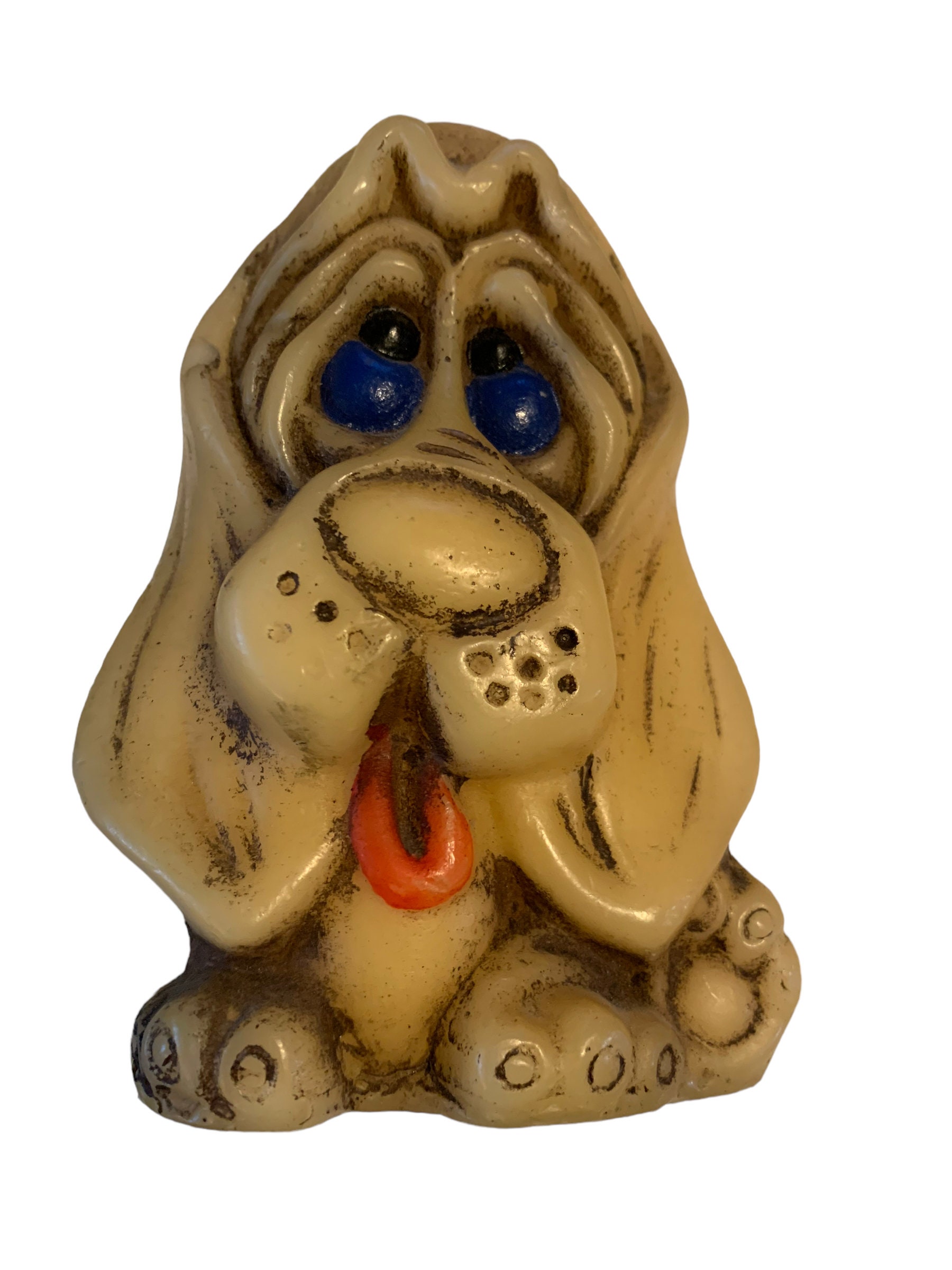 vintage dog ornament ❀ blue eye ワンちゃん インテリア小物