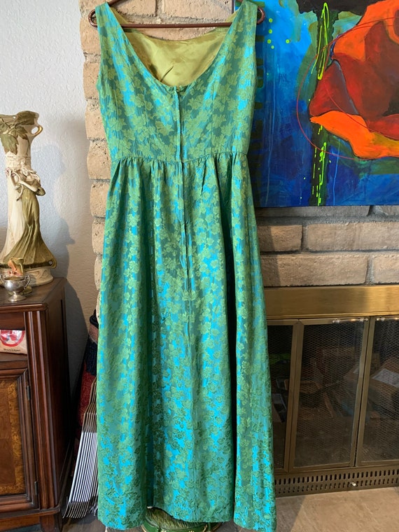 Stunning Handmade Brocade Dress and Capelet - image 4