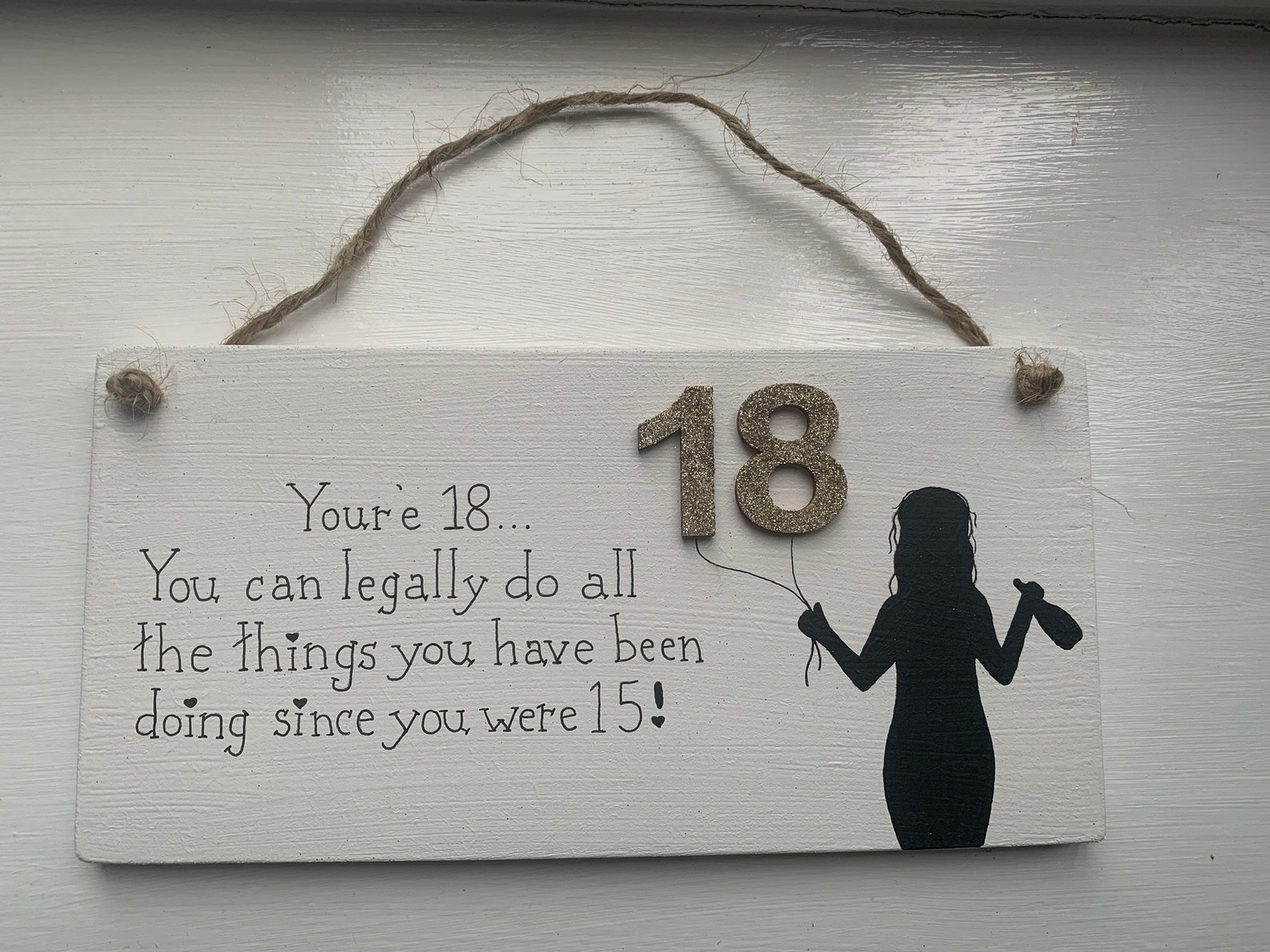 18 Birthday Plaque Youre 18 you can officially do all the Etsy