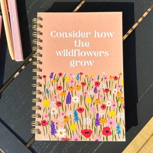 Wildflowers Hand-painted Journal/Bible Study Notebook