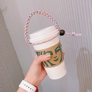 Handmade Paracord Handle for Coffee Mugs Wide Mouth and Narrow Mouth Bottles
