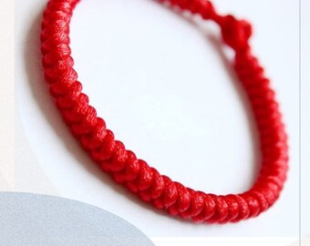 Handgemaakte Lucky Red-armband, op maat gemaakt, voor bescherming en zegen, gedurfde stijl