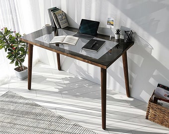 study table for home Unbreakable Glass Computer Desk,Laptop Stand,Office Table,Writing Table,Study Desk,Office Furniture,Home Office,imac.,PC Workstation Gaming