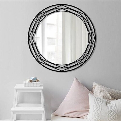 Decorative Unique Wall Mirror Modern Metal Octagon Home Etsy