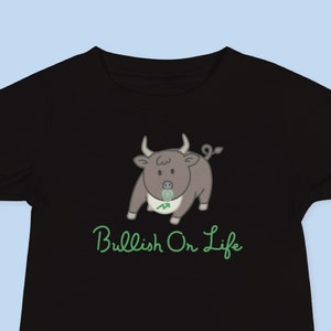 Bullish On Life Unisex Baby Short Sleeve Graphic T-Shirt, Stock Market Baby Gift
