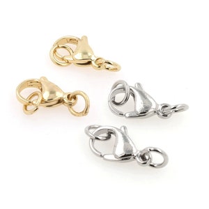 5 pcs, lobster clasp, pendant clasp, pendant accessories, accessories for necklace jewelry production, CZ micr -secret necklace clasp 23x9mm
