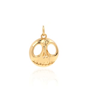 Skull pendant, skull necklace, Halloween pendant, 18K gold-plated skull pendant, DIY jewelry items, 20x14x4.5 mm