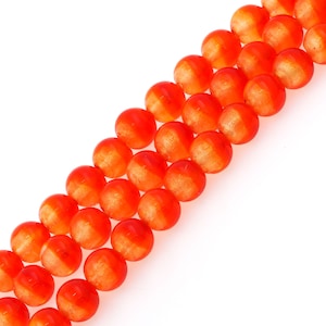 Gold foil fine sand ceramic beads, handmade round ceramic beads, red glass beads for DIY jewelry making 12mm, 1 string of 30