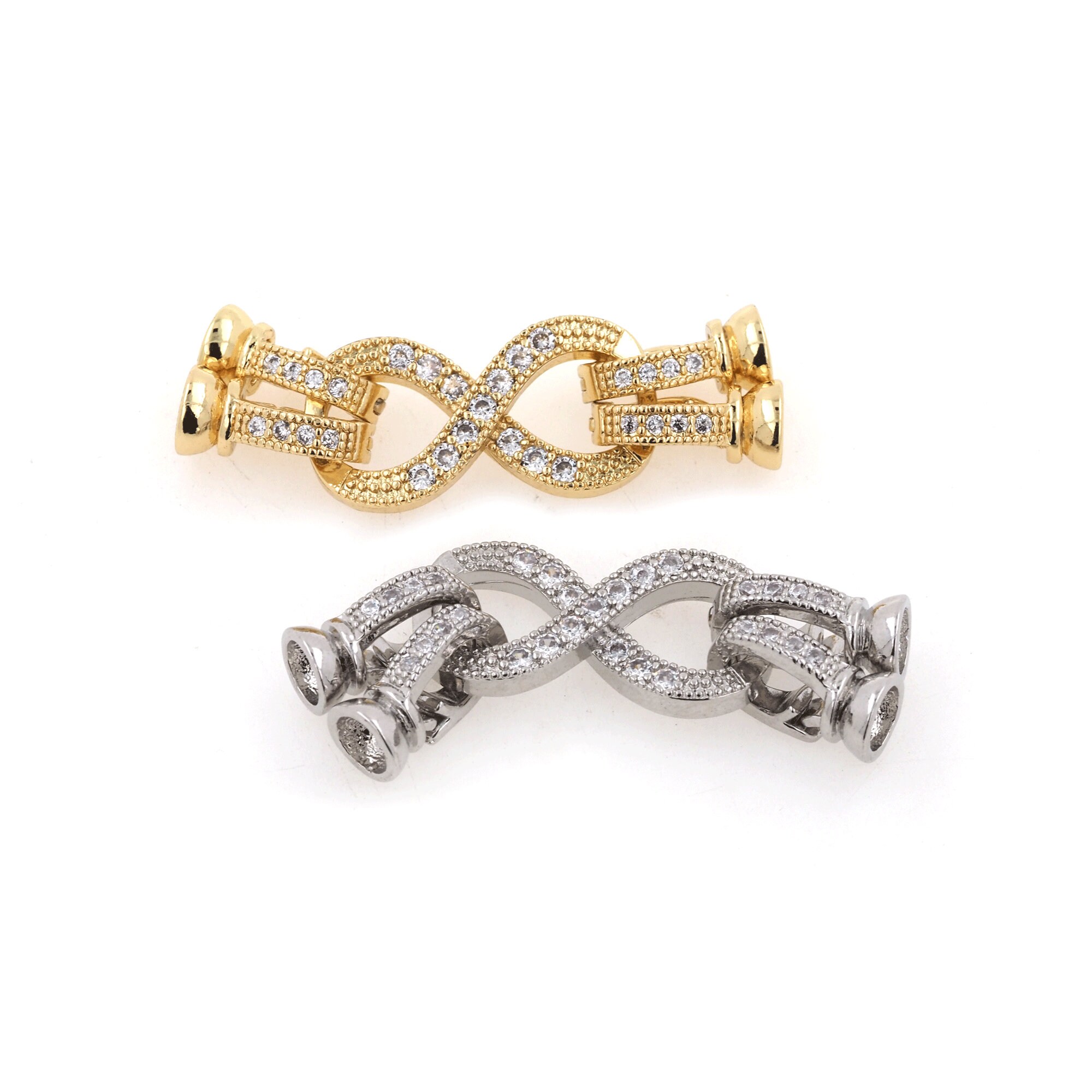 Infinity Connector, Charm Connector, 24K Filled Bracelet Necklace ...