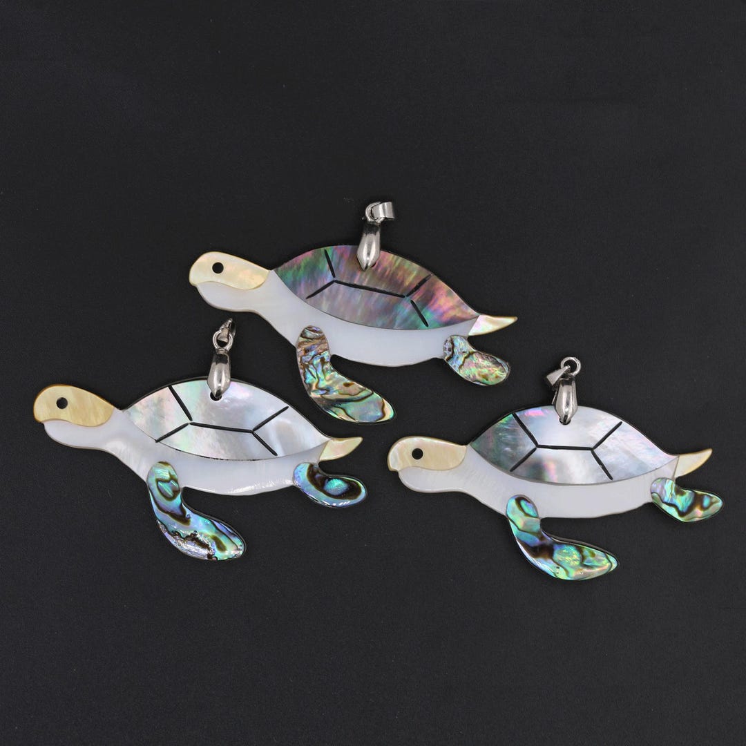 Light Luxury Abalone Shell Pendant Marine Jewelry Turtle-shaped Abalone ...