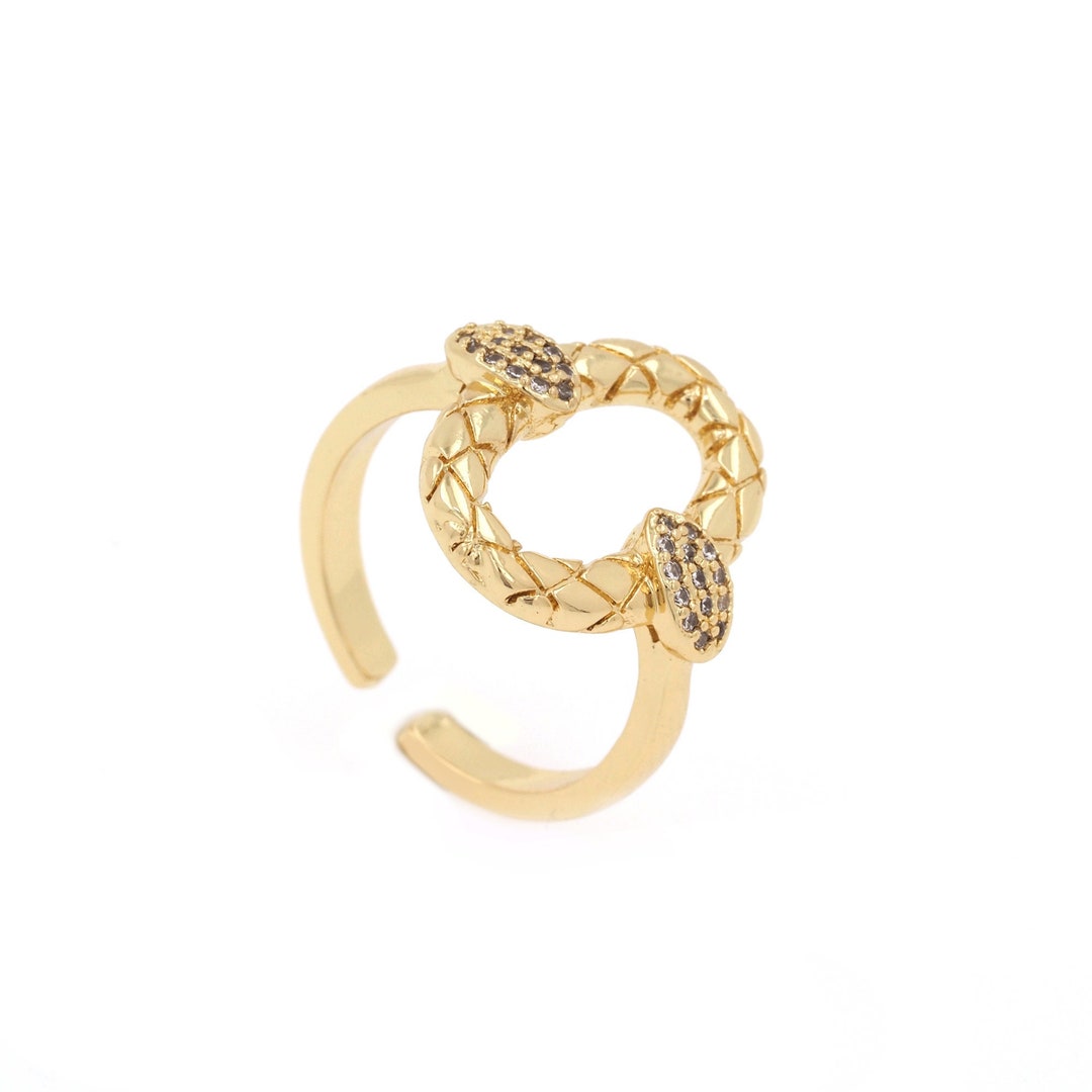 Round Rings, Stackable Rings, 24k Gold Filled Number 0 Rings, Micropavé ...
