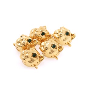 Tieranhänger, Hundestecker, Stecker, Zirkonia-Hundestecker, Micropavé CZ-Hundestecker, DIY-Schmuckherstellungszubehör 16.5 x 12.5 x 14 mm