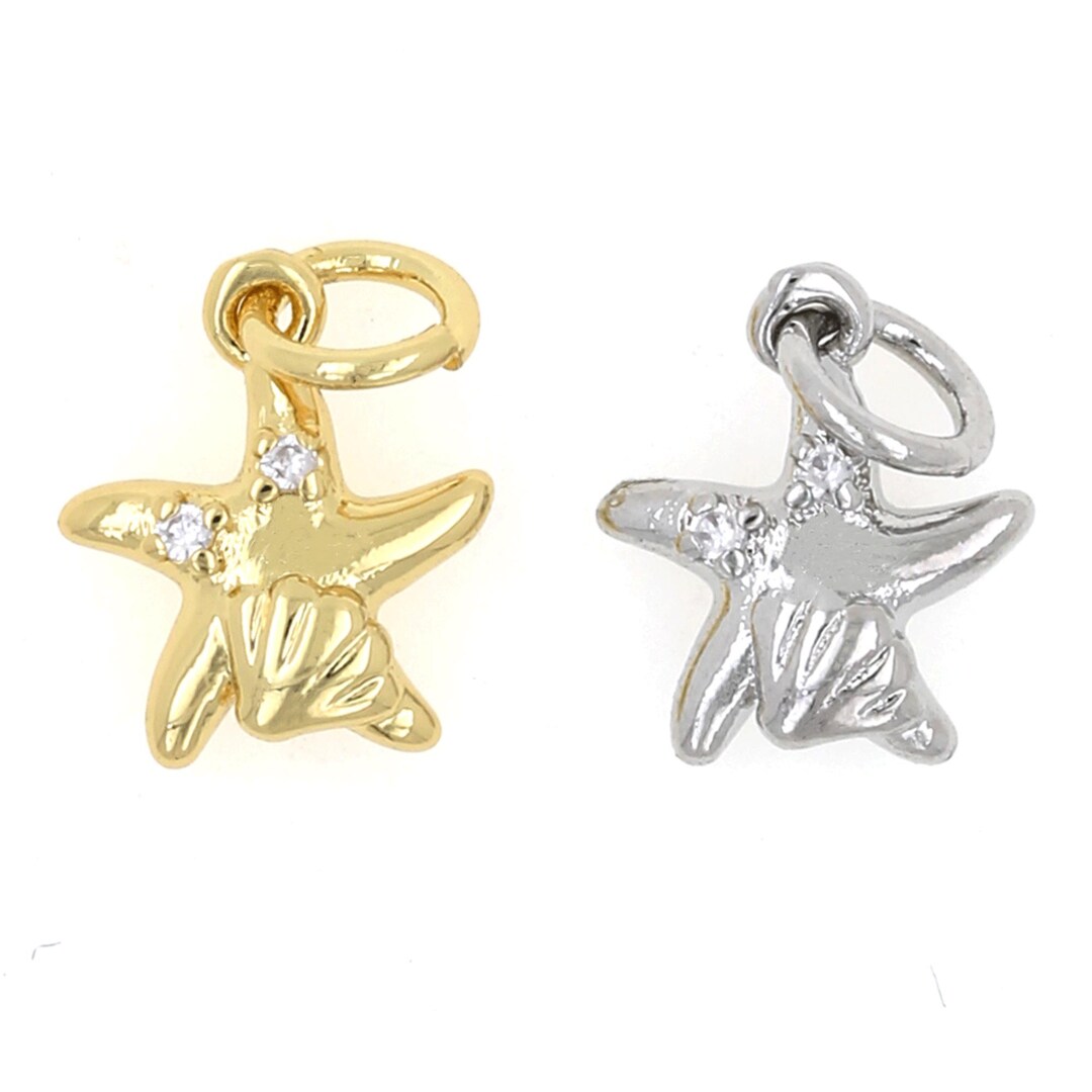 Micro-inlaid Star Pendant 18K Gold-plated Star Shell Pendant Shell ...