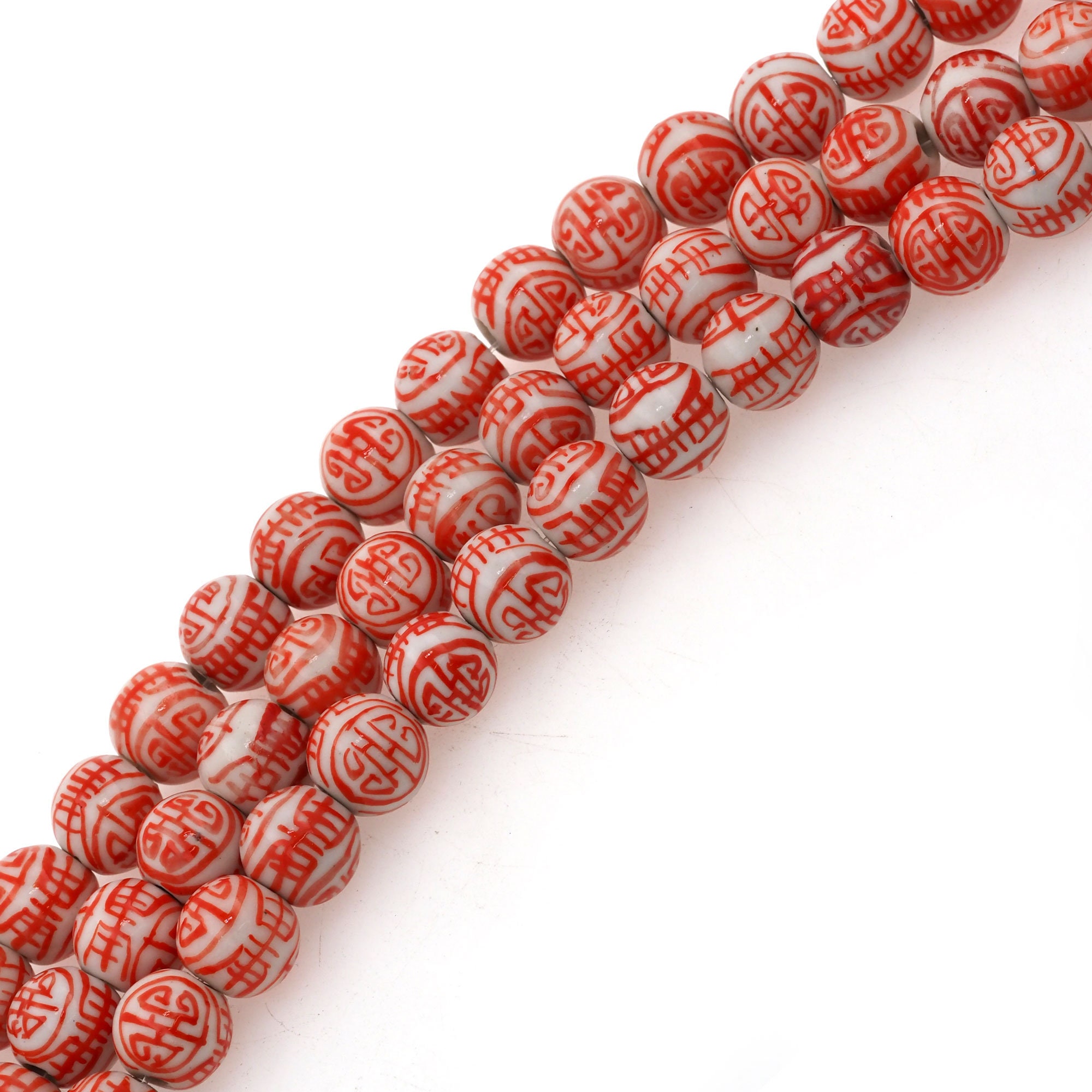 Rune Ceramic Beads, Hand-painted Ceramic Beads, Antique Ceramic Beads ...