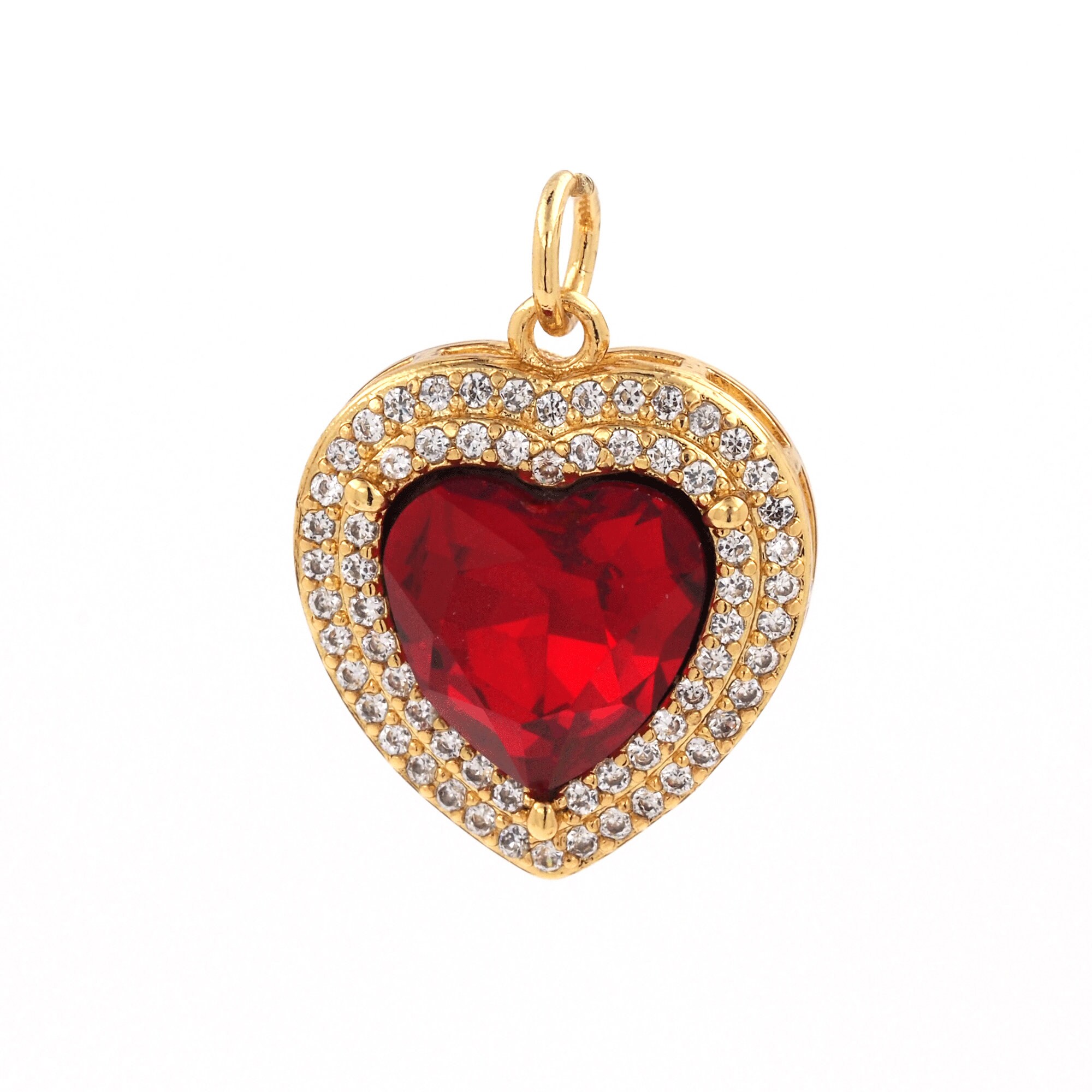 10 Ciondoli A Cuore In Oro 18K - Per Bracciali, Collane E Orecchini Fai Da Te - Regalo San Valentino - Foto 11